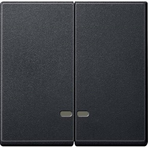 Лицевая панель Schneider Electric Merten System M для 2-кл. выключателя с подсветкой антрацит картинка